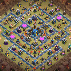 Town Hall Level 12 War Base Design 2026, Anti Everything, Layout #3736
