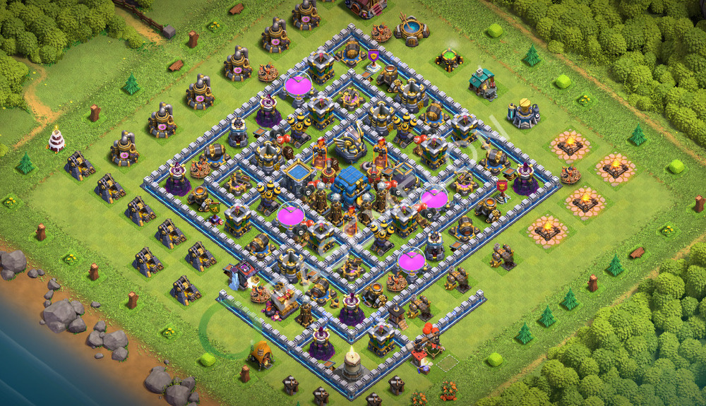 Town Hall Level 12 Farm Base Design 2026, Layout #3772