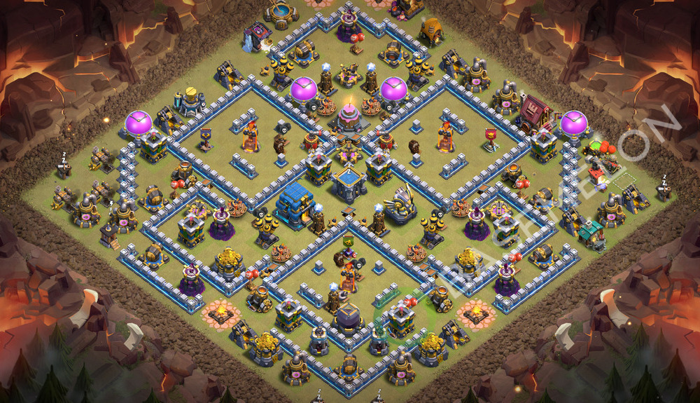 Town Hall Level 12 War Base Design 2026, Anti 3 Stars, Layout #3794