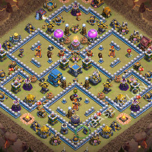 Town Hall Level 12 War Base Design 2026, Anti 3 Stars, Layout #3794