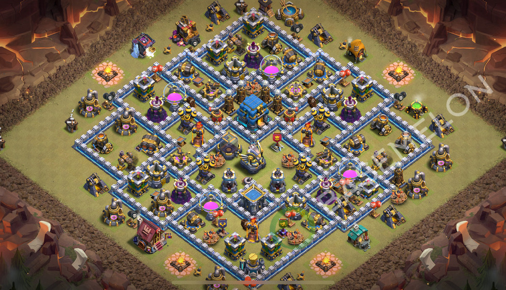 Aldea del Ayuntamiento Nivel 12 para Guerra, Anti 3 Estrellas, Híbrido Diseño 2026, #3903