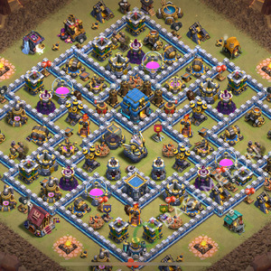 Aldea del Ayuntamiento Nivel 12 para Guerra, Anti 3 Estrellas, Híbrido Diseño 2026, #3903