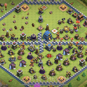 Town Hall Level 12 Progress Base Design, Layout #396