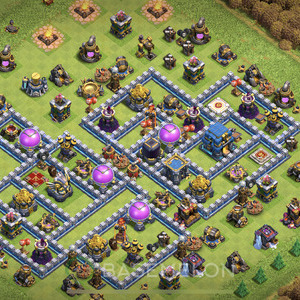 Town Hall Level 12 Farm Base Design, Max Levels, Hybrid, Layout #461