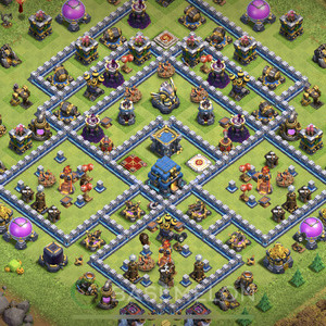 Town Hall Level 12 Trophy/Defense Base Design, Anti Everything, Anti 3 Stars, Layout #499