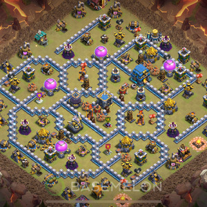 Town Hall Level 12 War Base Design 2025, Anti 3 Stars, Anti Air, Layout #501