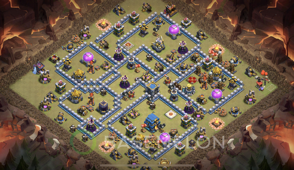 Town Hall Level 12 War Base Design 2024, Anti Everything, Hybrid, Layout #502