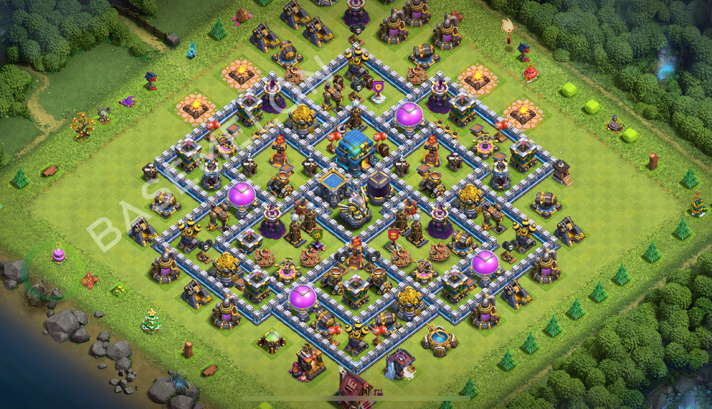 Aldea del Ayuntamiento Nivel 12 para Defensa, Anti 3 Estrellas Diseño 2025, #511