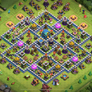 Town Hall Level 12 Trophy/Defense Base Design 2025, Anti 3 Stars, Layout #511
