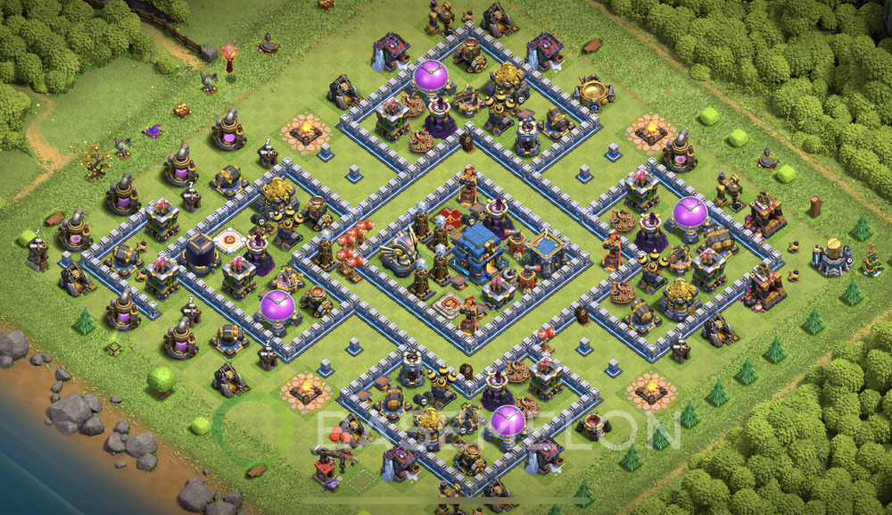 Town Hall Level 12 Trophy/Defense Base Design 2024, Anti 2 Stars, Legend League, Layout #551