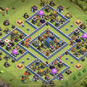 Town Hall Level 12 Trophy/Defense Base Design, Anti 2 Stars, Legend League, Layout #551