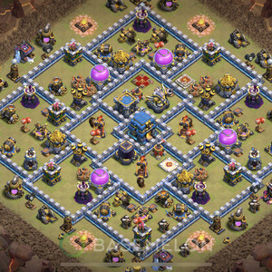 Town Hall Level 12 War Base Design, Anti 3 Stars, Anti Everything, Layout #553