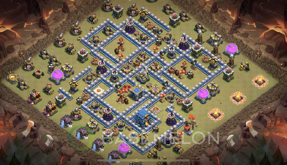 Town Hall Level 12 War Base Design 2024, Anti Everything, Layout #580