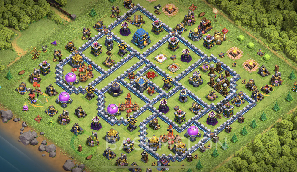 Town Hall Level 12 Trophy/Defense Base Design 2024, Max Levels, Layout #601