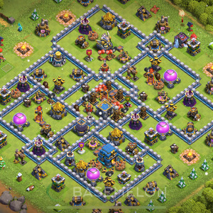 Town Hall Level 12 Farm Base Design 2025, Anti Everything, Hybrid, Layout #612