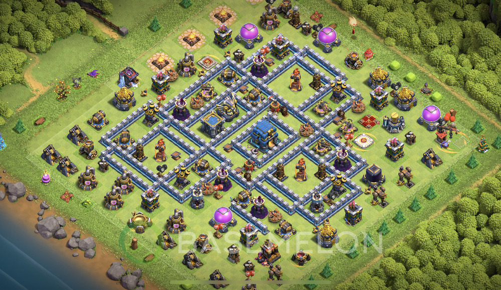 Town Hall Level 12 Trophy/Defense Base Design 2024, Anti Everything, Layout #644