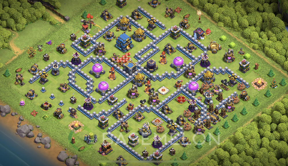 Town Hall Level 12 Trophy/Defense Base Design 2024, Max Levels, Anti 3 Stars, Layout #659