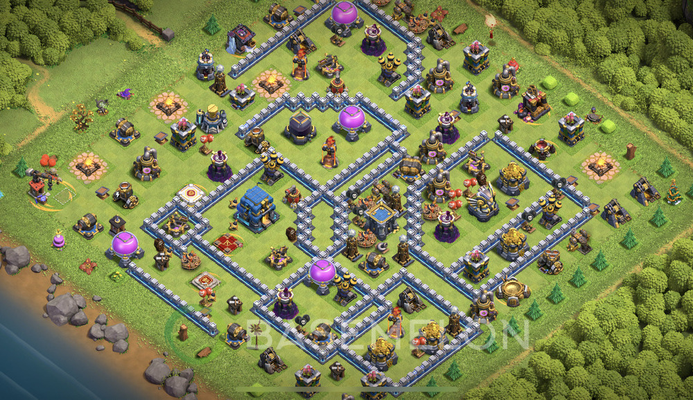 Town Hall Level 12 Trophy/Defense Base Design 2024, Anti Air, Layout #661