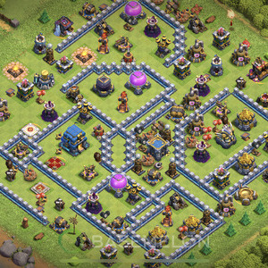 Town Hall Level 12 Trophy/Defense Base Design, Anti Air, Layout #661