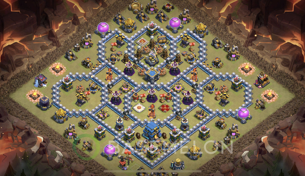 Town Hall Level 12 War Base Design 2024, Anti 3 Stars, Layout #675