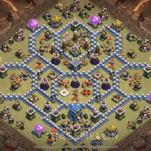 Town Hall Level 12 War Base Design, Anti 3 Stars, Layout #675