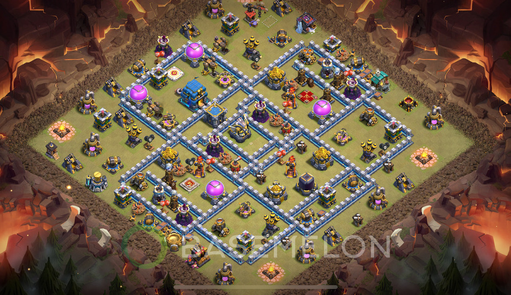 Town Hall Level 12 War Base Design 2024, Anti 3 Stars, Hybrid, Layout #678