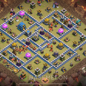 Town Hall Level 12 War Base Design 2025, Anti 3 Stars, Hybrid, Layout #678
