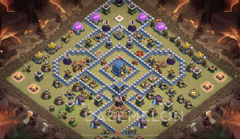 Town Hall Level 12 War Base Design 2024, Anti Everything, Layout #684