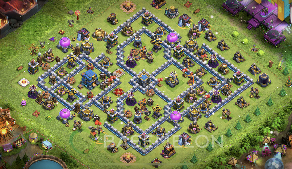 Town Hall Level 12 Trophy/Defense Base Design 2024, Anti Air, Layout #741