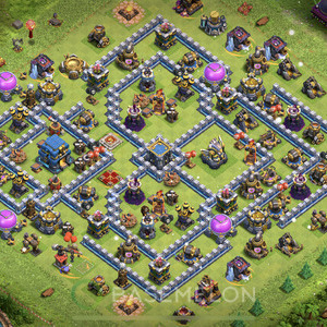 Town Hall Level 12 Trophy/Defense Base Design, Anti Air, Layout #741
