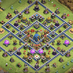 Town Hall Level 12 Farm Base Design, Anti 3 Stars, Anti Air, Layout #754