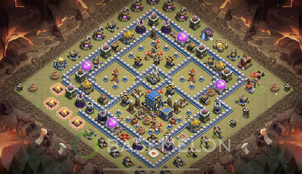 Town Hall Level 12 War Base Design 2024, Max Levels, Anti Everything, Layout #792