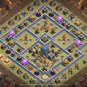 Town Hall Level 12 War Base Design, Max Levels, Anti Everything, Layout #792
