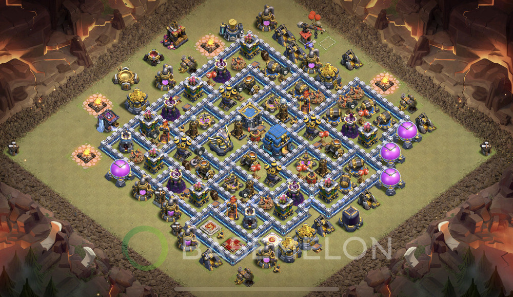 Town Hall Level 12 War Base Design 2024, Anti 2 Stars, Layout #804