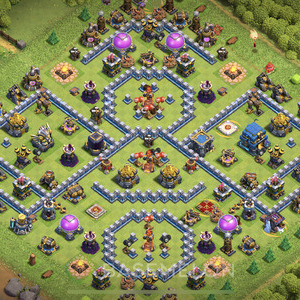 Town Hall Level 12 Trophy/Defense Base Design, Anti Everything, Hybrid, Layout #810
