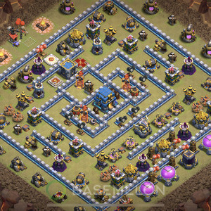 Rathaus Level 12 Krieg Base, Anti 3 Sterne, Anti Alles, Layout #862