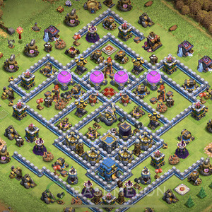 Town Hall Level 12 Farm Base Design 2025, Hybrid, Layout #899