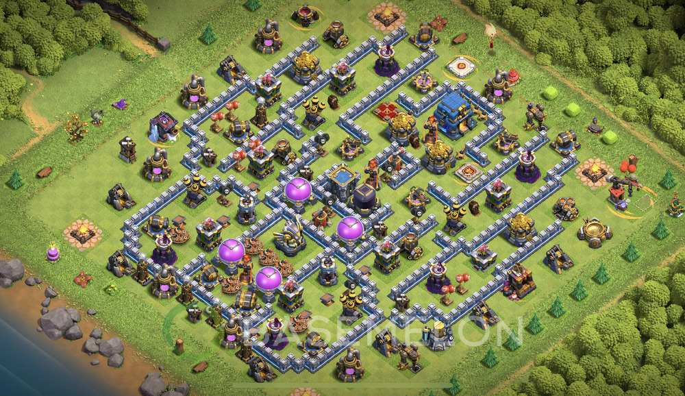 Town Hall Level 12 Trophy/Defense Base Design 2024, Anti Everything, Hybrid, Layout #903