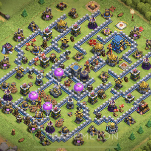 Town Hall Level 12 Trophy/Defense Base Design 2025, Anti Everything, Hybrid, Layout #903