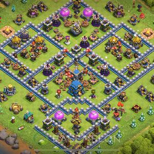 Rathaus Level 12 Farmen Base 2025, Anti 3 Sterne, Anti Alles, Layout #925