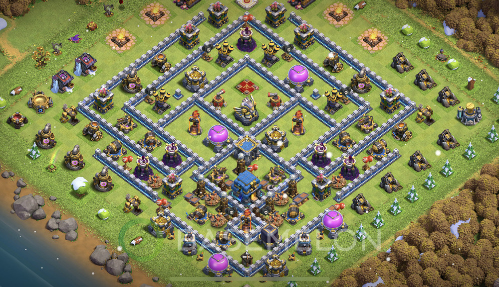 Town Hall Level 12 Trophy/Defense Base Design 2024, Anti 3 Stars, Anti Everything, Layout #928