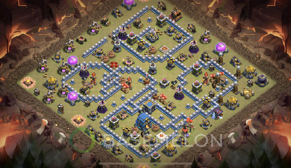 Town Hall Level 12 War Base Design 2024, Anti Everything, Layout #963