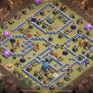 Town Hall Level 12 War Base Design 2025, Anti Everything, Layout #963