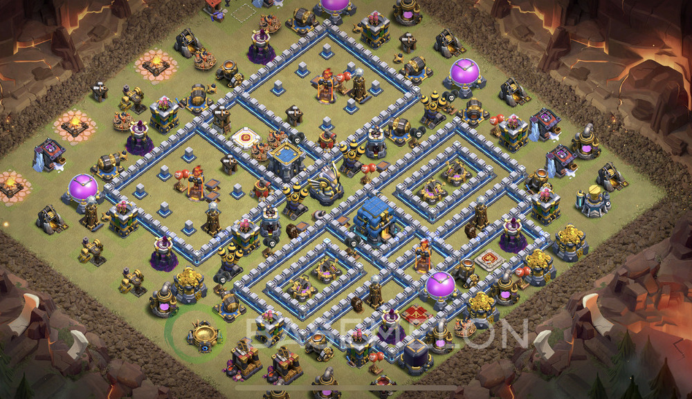 Town Hall Level 12 War Base Design 2024, Anti Everything, Layout #983