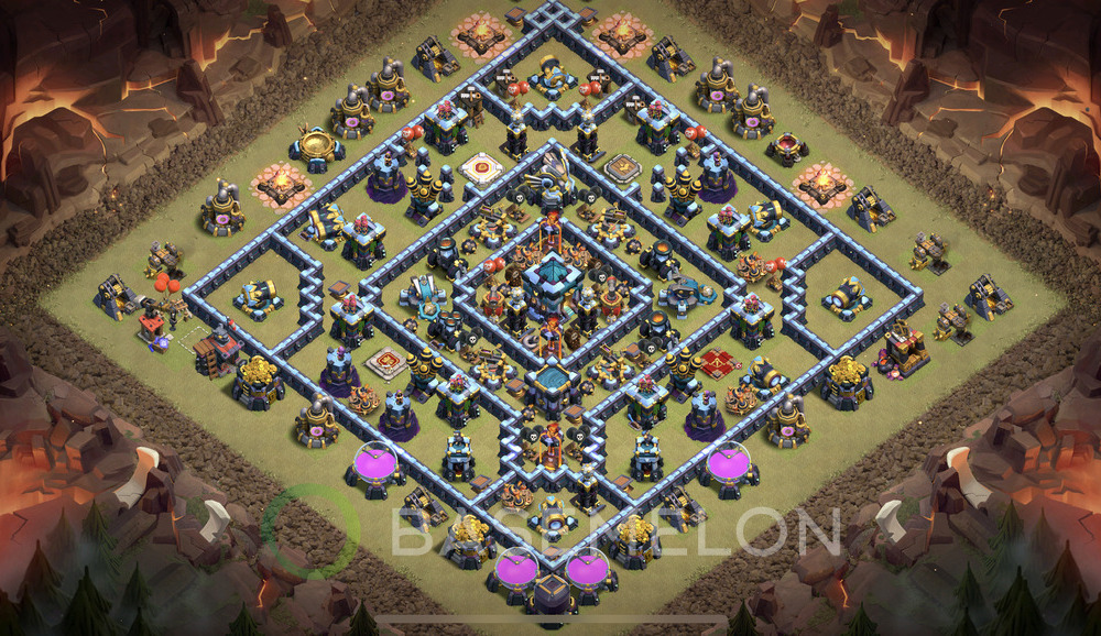 Town Hall Level 13 War Base Design 2024, Anti 2 Stars, Anti Everything, Layout #1008