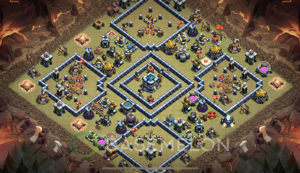 Town Hall Level 13 War Base Design 2024, Legend League, Anti Air, Layout #1048