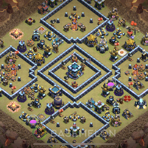 Rathaus Level 13 Krieg Base 2025, Legend Liga, Anti Air, Layout #1048