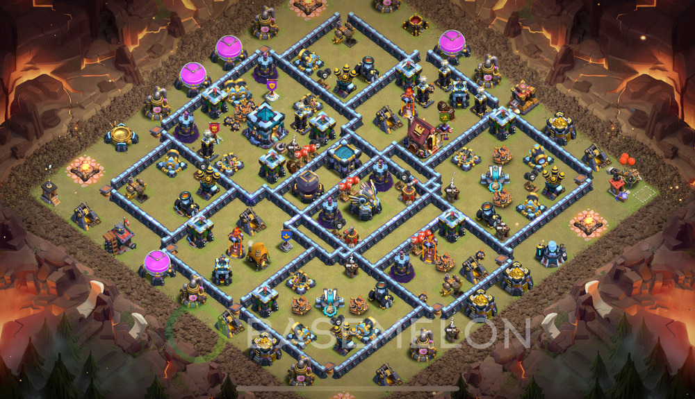 Town Hall Level 13 War Base Design 2025, Anti 2 Stars, Legend League, Layout #1068