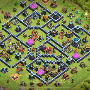 Rathaus Level 13 Verteidigung Base 2025, Hybrid, Layout #1070