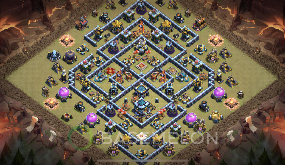 Town Hall Level 13 War Base Design 2024, Anti 3 Stars, Anti Everything, Layout #1081